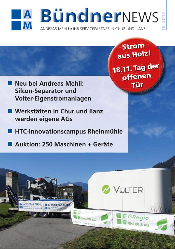 Titelseite der Bündner News, 30. Ausgabe, Oktober 2017